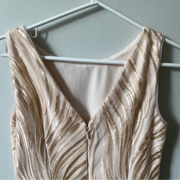 Vintage Peach Beaded Sleeveless Cocktail Dress 2 - Picture 14 of 14